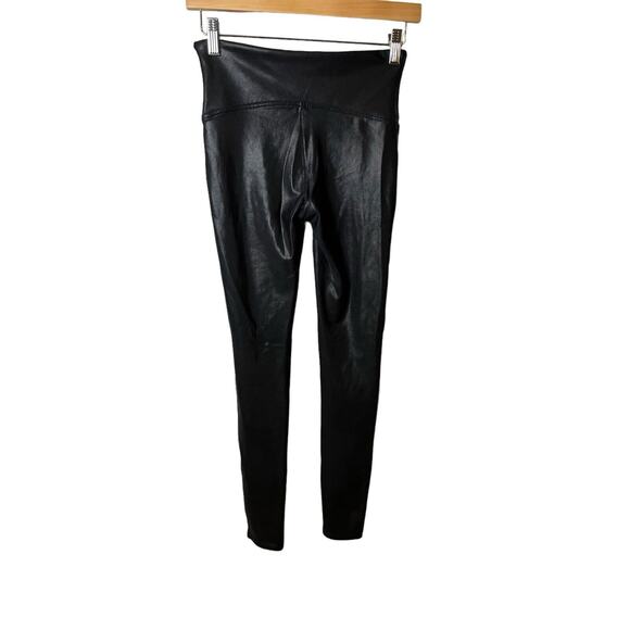 Spanx‎ Black Faux Leather Leggings Women’s Size Medium 2437 - Picture 4 of 10